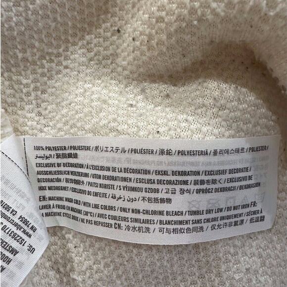 Abercrombie & Fitch Sherpa Pullover Womens Size S 1/4 Zip Cream Ivory Sweatshirt - Picture 9 of 9